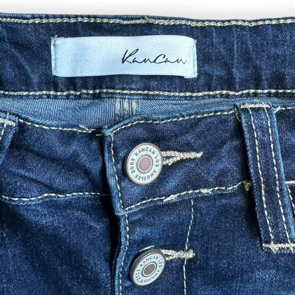 KANCAN Women’s Dark Blue Wash Chelsea High-Rise Button Fly Jeans Size 9/28 Style - Picture 7 of 9